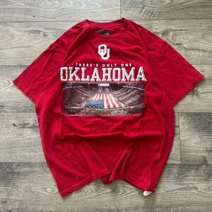 Majestic Red Oklahoma Short Sleeve Tee